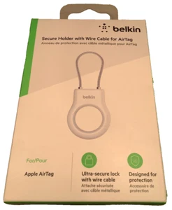 Belkin Secure Holder w/Wire Cable for Air Tag- White Color-NRFP factory sealed🤍 - Picture 1 of 4