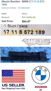 Genuine OEM Radiator Support Baffle 2008-2019 X5 X6 BMW 17118572189 SALE 20%OFF - Bild 1 von 14