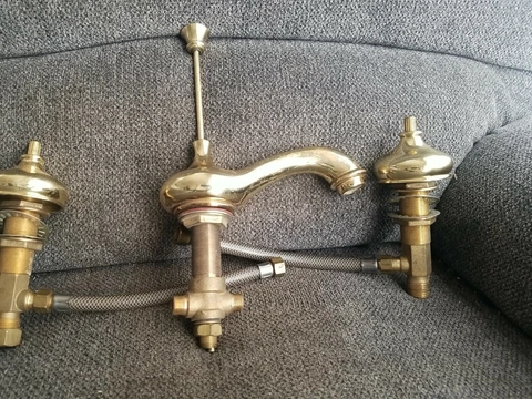 3 Vintage Brass & Bronze Water Faucet Shut off Valves with Hoses 1/1 on Ebay Cover