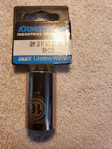 NEU Armstrong 39-116 - 1/2" Antrieb 12 Punkt Standard Steckschlüssel 16 mm USA - Bild 1 von 6