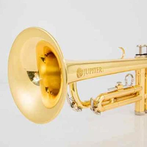JUPITER Bb Trumpet B Flat Brass Silver Plated Professional with Leather Case New - Picture 1 of 16