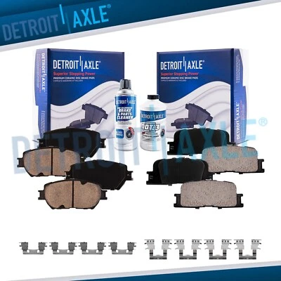 Front and Rear Ceramic Brake Pads w/ Hardware Kit for 2002 - 2006 Toyota Camry Foto 1 de 4