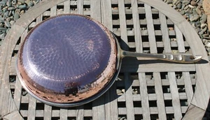 CU Artigiana Hammered Copper 12" Saucier Pan, Made in Italy - Picture 1 of 4