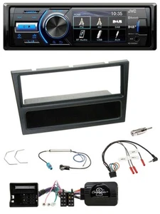 JVC Bluetooth Lenkrad USB DAB Autoradio für Opel Corsa C 2004-2006 schwarz - Bild 1 von 13