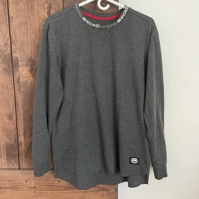 Ecko Unltd Shirt Mens XL waffle Gray Shirt Thermal Grunge Y2K Knit - Image 1 of 4