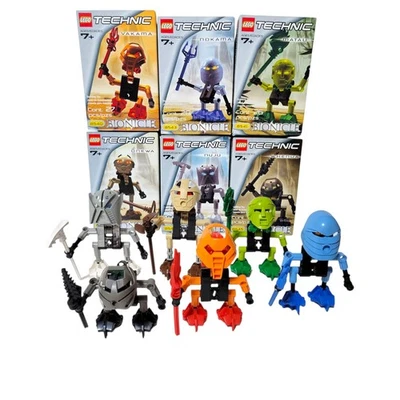 LEGO Bionicle Lot Turaga 2001 All 6 Village Elders of Mata Nui With Box  - Image 1 of 4