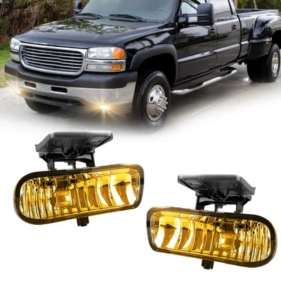 Luces antiniebla para parachoques de lente amarilla Yukon 99-02 GMC Sierra 00-06 luces de conducción Foto 1 de 4