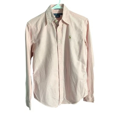 Ralph Lauren Child Light Pink Button-Up Shirt Size 4 – Preppy, Classic, Polished - Image 1 of 4