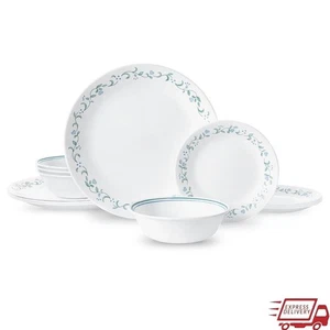 12-teiliges Geschirrset Ultra Robust Glas 4 Spülmaschinenfest Mikrowellengeeignet Neu - Bild 1 von 13