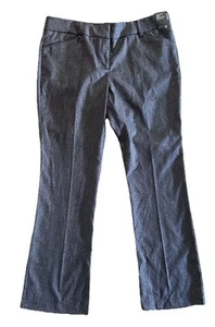 New York & Co Crosby Mini Bootcut Pants Dark Blue Denim, Womens NEW Sz 12 - Picture 1 of 21