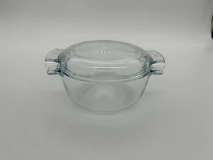 Vintage Pyrex Corning France 451 Clear Glass Casserole Serving Dish With Lid - Picture 1 of 4
