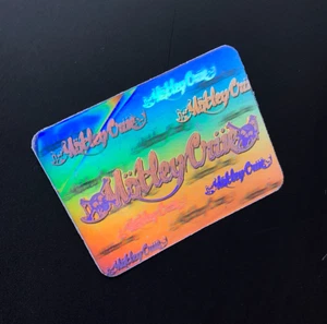 MONTLEY CRUE ROCK METAL MUSIC mini VINTAGE hologram holographic sticker decal - Picture 1 of 3
