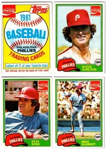 1981 Topps / Coca-Cola Baseball Philadelphia Phillies Team Set 12 Karten - Bild 1 von 5