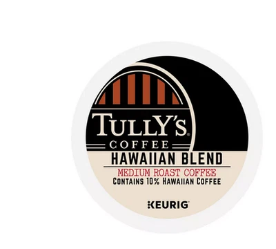 Keurig Tullys Mezcla Hawaiana Café K-Cups 96 paquetes, 96 unidades (24 paquetes x 4) Foto 1 de 2