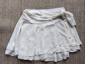 NWOT Aerie Chiffon Ivory Wrap Skirt Size Small - Picture 1 of 5