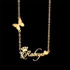 Personalized Name Necklace 18K Gold Plated Customize Any Name Anniversary Gift