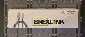 Câble de charge USB-C Brexlink nylon tressé (lot de 2) neuf parfait état - Photo 1 sur 2