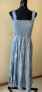 Vestido Solero August Azul Cielo Midi Calado Talla M - Imagen 1 de 3