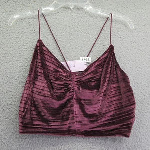 Wild Fable Women's Slim Fit Cinched Front Velvet Tank Top Purple XXL MSRP:$15.00 - Picture 1 of 9