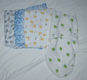 ADEN + ANAIS 4 piezas Disney Baby Pooh Mickey Superman algodón envoltura y mantas - Imagen 1 de 13