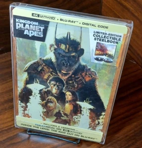 Kingdom of the Planet of the Apes 4K Steelbook-w/PROTECTIVE SLEEVE-Free Box S&H - Picture 1 of 9
