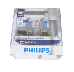 NEW PHILLIPS WHITE VISIONXENON EFFECT HB4 12V 51W (2) SET - FREE AU POST - Picture 1 of 1