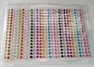 2mm, 3mm, 4mm, 5mm, 7mm, 8mm Self Adhesive Stick on Rhinestones Gems - Picture 1 of 50