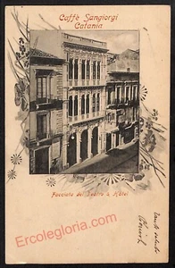 ae4788 - CARTOLINA D'EPOCA - Catania Città - Facciata del Teatro e Hotel  1902 - Imagen 1 de 1
