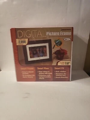 NIP Smartparts Digital Picture Frame 7” Up To 2000 Pictures Wood Look - Image 1 of 4