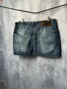 Von Dutch Denim Mini Skirt Women's Vintage Blue Size 32 Made in USA - Picture 1 of 11