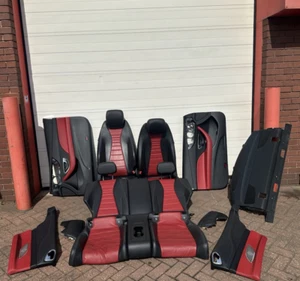 MERCEDES BENZ E CLASS C238 COUPE 2017-2023 AMG LINE RED-BLACK SEATS INTERIOR - Picture 1 of 23