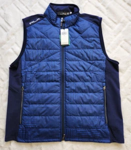 Chaleco de rendimiento de golf RLX Ralph Lauren para hombre L azul acolchado cremallera completa - Imagen 1 de 11