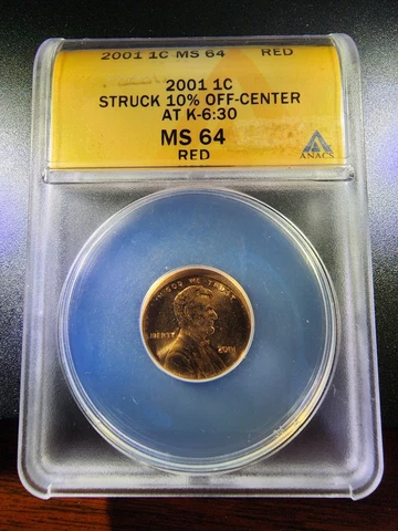 2001 1c Struck 10% Off Center At K-6:30 (#15.1) Cover