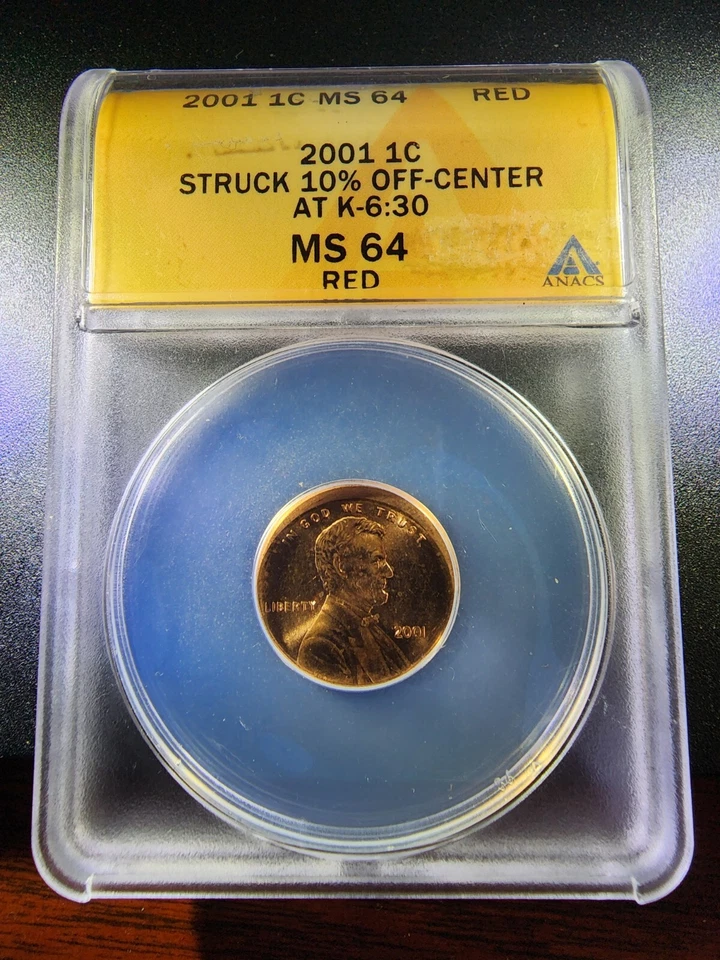 2001 1c Struck 10% Off Center At K-6:30 (#15.1) - Image 1 of 4