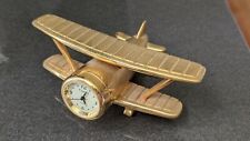 Gold Color Timex Clock Airplane Ornament
