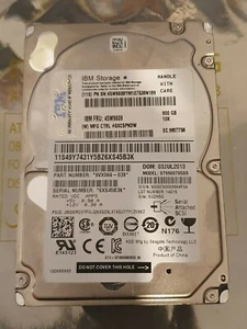 IBM 45W9608 45W9609 49Y7431 Savvio 10K.5 900GB 2.5" Inch SED SAS2 6Gbps - Afbeelding 1 van 1