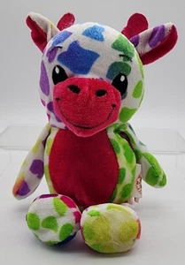 Peek A Boo Toys Baby Cow Plush 9" Rainbow Pastels Stuffed Animal Toy - Picture 1 of 5