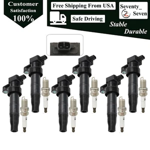 6pcs Ignition Coil & Iridium Spark Plug For 2006-2011 Hyundai Azera 3.8L - Picture 1 of 5