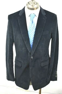 Burberry Mens Navy Midhurst Velvet Two Button Notch Lapel Jacket $1590 New - Picture 1 of 8