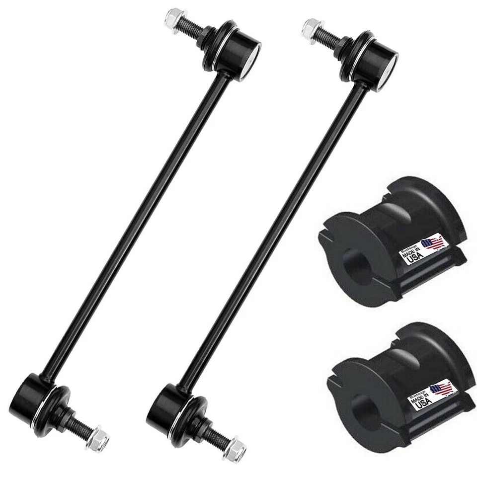 4PC Front Sway Bar Links + Front Bushings For 2005-2012 Ford Escape - Image 1 of 4