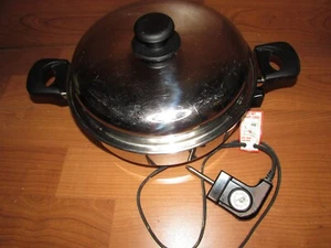Electric Skillet 12" Multi-Cooker New Era 16LP cooking pan stainless Working - Picture 1 of 5