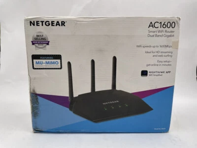 NETGEAR R6330-1AZNAS WIFI ROUTER (R6330-1AZNAS) AC1600 DUAL BAND WIRELESS SPEED - Image 1 of 4