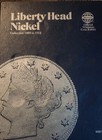 Used liberty head nickel album with 5 coins