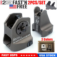 Tactical Flip-up Low Profile Metal Sight Folding Iron Sights Front and Rear Set
