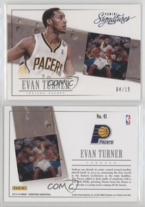 2013-14 Panini Signatures Film Blue /15 Evan Turner #41