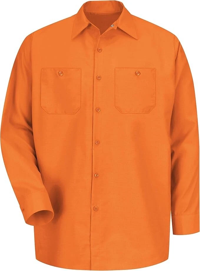 Red Kap SP14 Mens Industrial Long Sleeve Work Shirt - Image 1 of 1