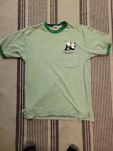 T-shirt media vintage verde e bianco a righe Acme ricamato Pe Pe Le Pew - Foto 1 di 6