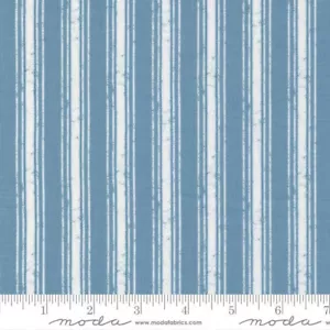 Moda Fabric - Old Glory Rural Stripes Light Blue 5205 13 - Sold by 1/2 Yard Incr - Picture 1 of 1