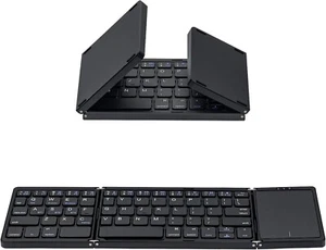 Foldable Bluetooth Keyboard,with Touchpad Portable Wireless Keyboard Compatible - Picture 1 of 10