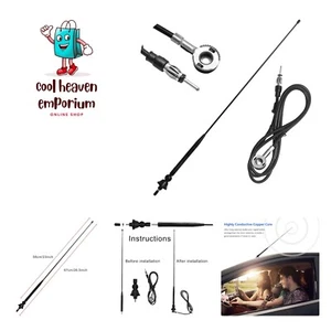 Black Boat Marine Radio Antenna FM AM Aerial 26.5 inch for Car Turk ATV UTV Y... - Picture 1 of 9